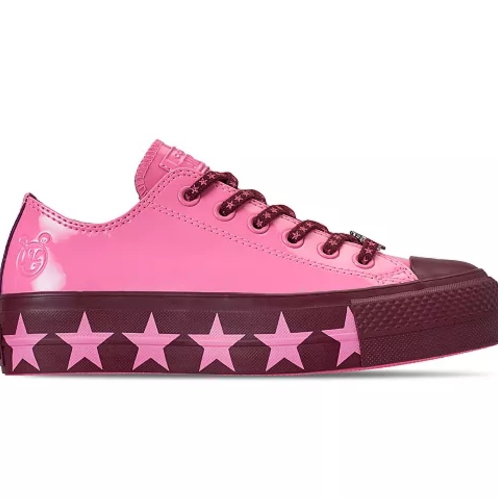 Converse Pink and Burgundy Star Sneakers
